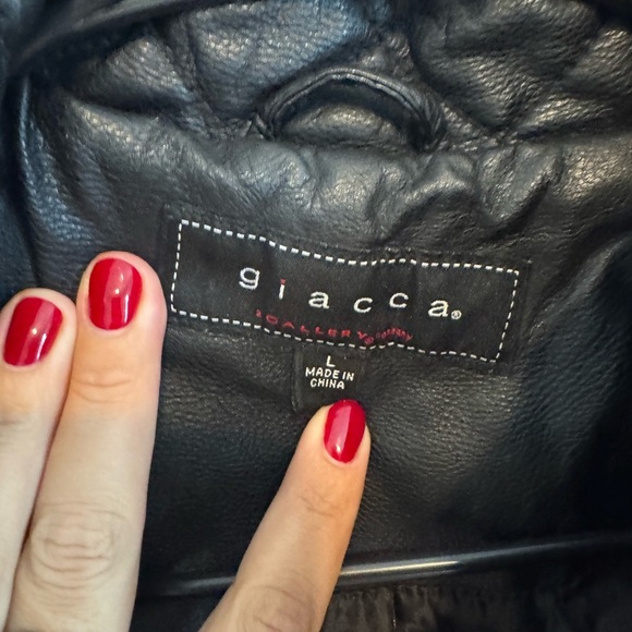 Giacca Black Quilted Leather Jacket - Picture 4 of 7